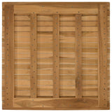 Table Top 70 x 70 x 3.5 cm Square Solid Teak Wood Natural - 45-Degree Angle