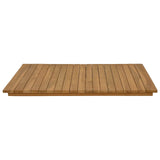 Table Top 70 x 70 x 3.5 cm Square Solid Teak Wood Natural - Top-Down View
