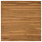 Table Top 70 x 70 x 3.5 cm Square Solid Teak Wood Natural