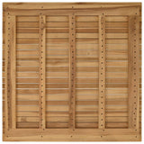 Table Top 90 x 90 x 3.5 cm Square Solid Teak Wood Natural - 45-Degree Angle