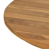 Table Top Ø 50 x 3.5 Round Solid Teak Wood Natural