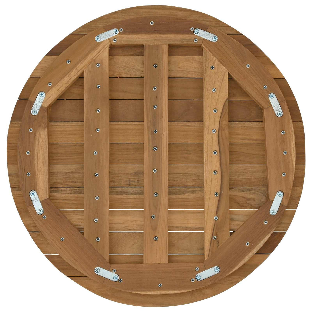 Table Top Ø 50 x 3.5 Round Solid Teak Wood Natural