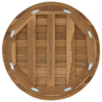 Table Top Ø 50 x 3.5 Round Solid Teak Wood Natural