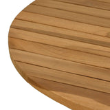 Table Top Ø 60 x 3.5 Round Solid Teak Wood Natural