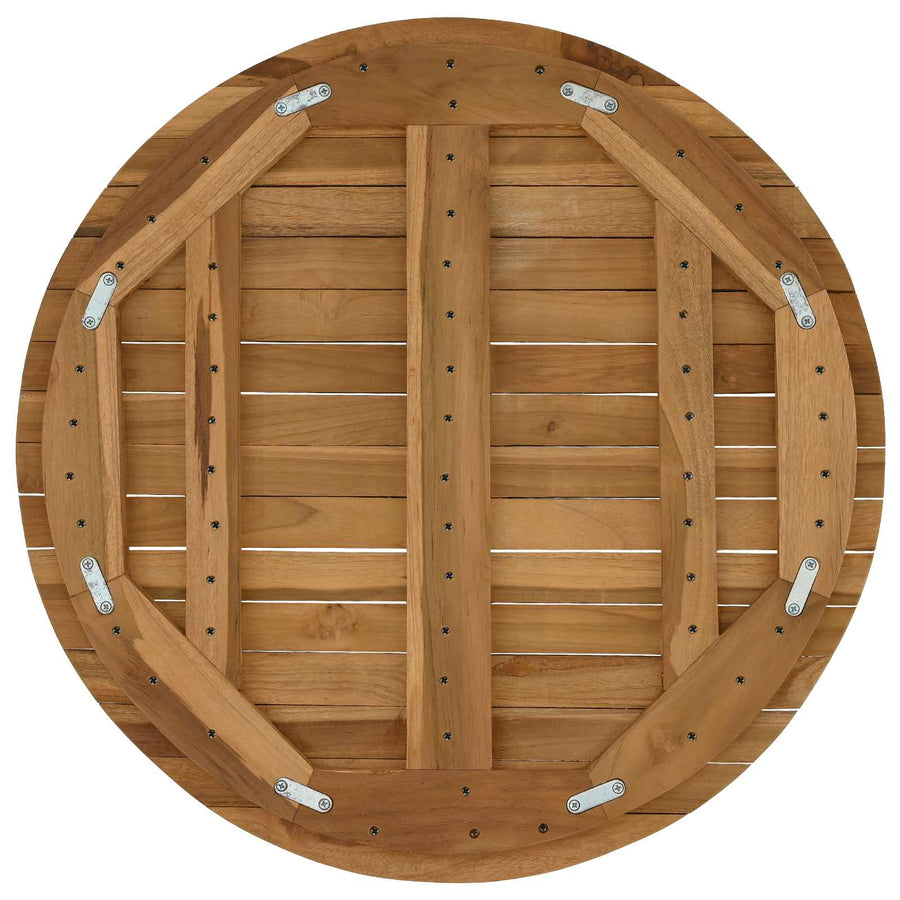 Table Top Ø 60 x 3.5 Round Solid Teak Wood Natural