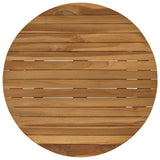 Table Top Ø 60 x 3.5 Round Solid Teak Wood Natural