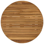 Table Top Ø 60 x 3.5 Round Solid Teak Wood Natural