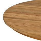 Table Top Ø 70 x 3.5 Round Solid Teak Wood Natural - 45-Degree Angle