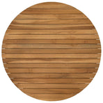 Table Top Ø 70 x 3.5 Round Solid Teak Wood Natural