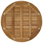 Table Top Ø 80 x 3.5 Round Solid Teak Wood Natural