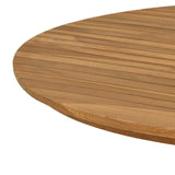 Table Top Ø 90 x 3.5 Round Solid Teak Wood Natural