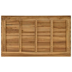 Table Top 120 x 70 x 3.5 cm Rectangular Solid Teak Wood Natural