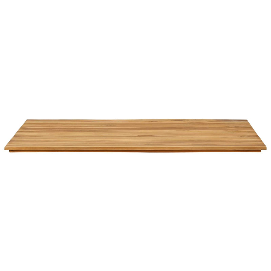 Table Top 120 x 70 x 3.5 cm Rectangular Solid Teak Wood Natural