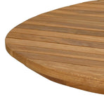 Table Top 120 x 70 x 3.5 cm Oval Solid Teak Wood Natural