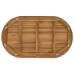 Table Top 120 x 70 x 3.5 cm Oval Solid Teak Wood Natural