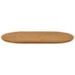 Table Top 120 x 70 x 3.5 cm Oval Solid Teak Wood Natural