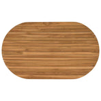 Table Top 120 x 70 x 3.5 cm Oval Solid Teak Wood Natural