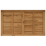 Table Top Rectangular Solid Teak Wood Natural