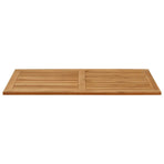 Table Top Rectangular Solid Teak Wood Natural