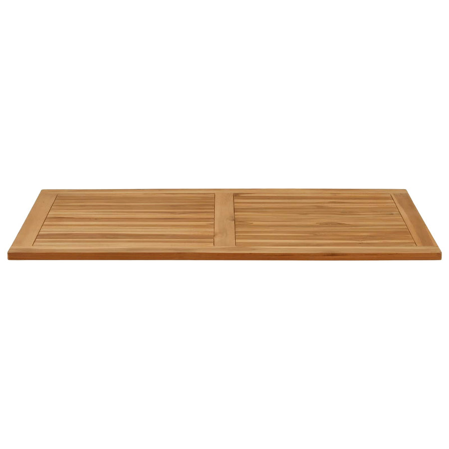 Table Top Rectangular Solid Teak Wood Natural