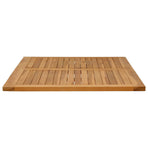 Table Top Rectangular Solid Teak Wood Natural