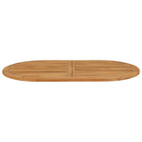 Table Top Oval Solid Teak Wood Natural