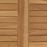 Table Top Oval Solid Teak Wood Natural - Close-Up Angle