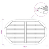Table Top Oval Solid Teak Wood Natural
