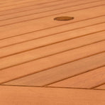 Outdoor Furniture Set 5 pcs Natural Solid Eucalyptus Wood
