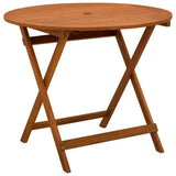 Outdoor Furniture Set 5 pcs Natural Solid Eucalyptus Wood - Side View