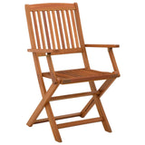 Outdoor Furniture Set 5 pcs Natural Solid Eucalyptus Wood - Top-Down View