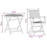 Outdoor Furniture Set 5 pcs Natural Solid Eucalyptus Wood