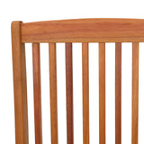 Outdoor Furniture Set 5 pcs Natural Solid Eucalyptus Wood