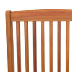 Outdoor Furniture Set 5 pcs Natural Solid Eucalyptus Wood