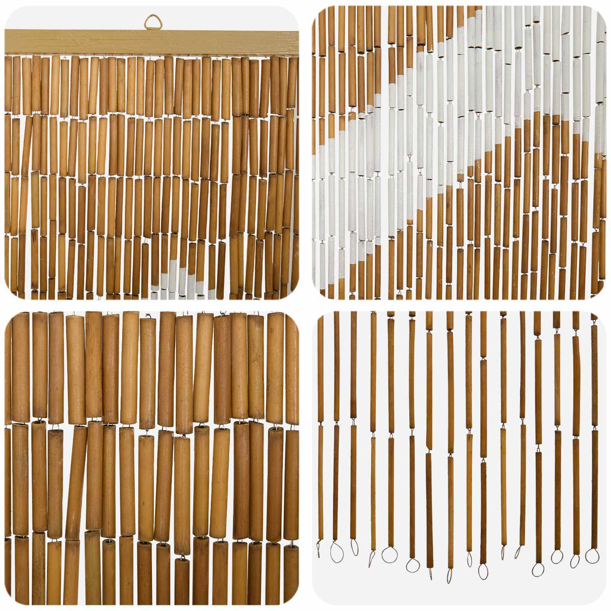 Insect Door Curtain Multicolor 200 x 90 cm Bamboo