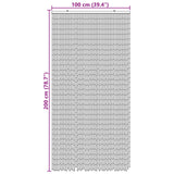 Insect Door Curtain Multicolor 100 x 200 cm Bamboo - Rear View