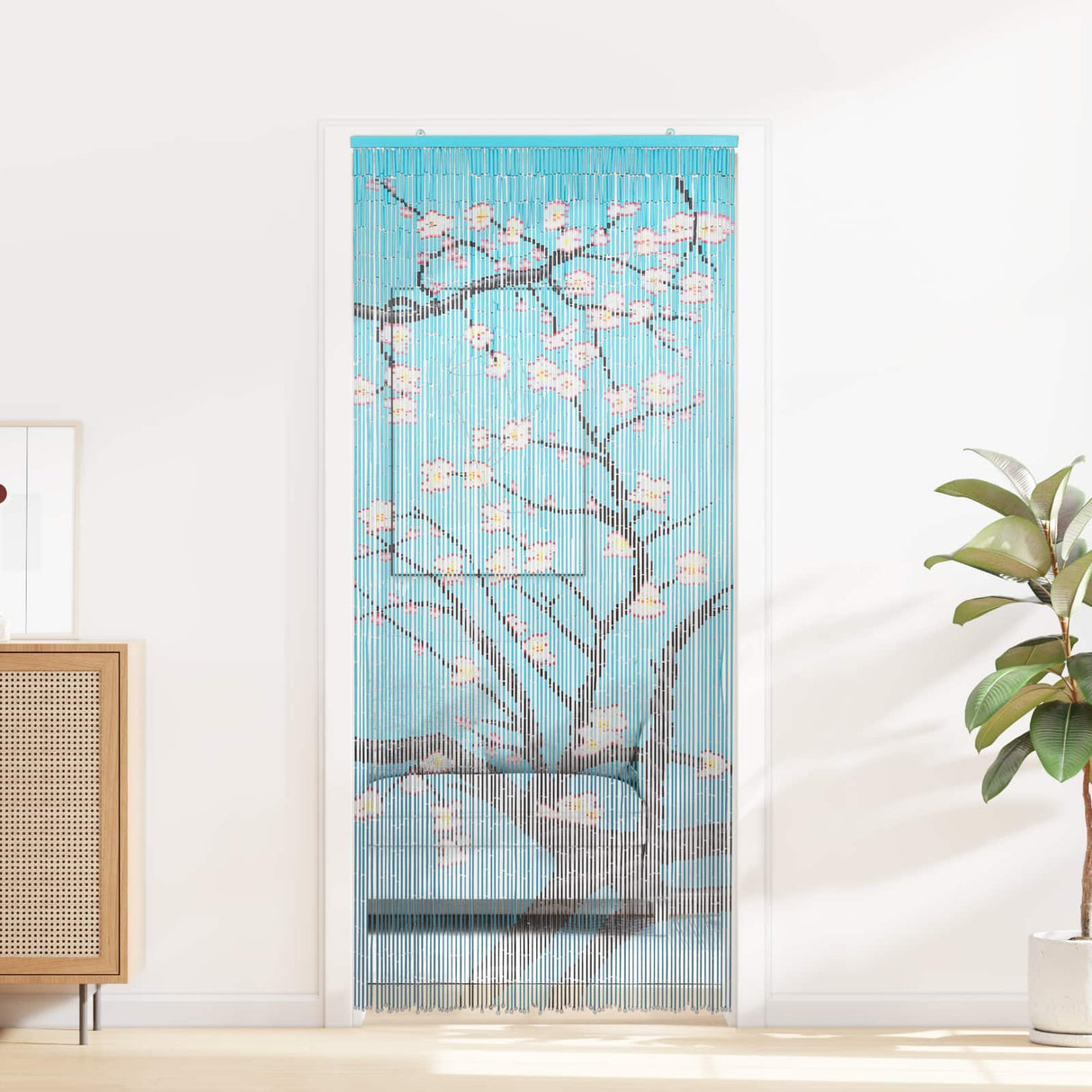 Insect Door Curtain Multicolor 200 x 90 cm Bamboo