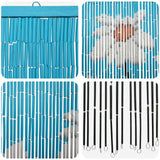 Insect Door Curtain Multicolor 200 x 90 cm Bamboo - Top-Down View