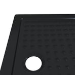 Shower Base Tray with Dots 90 x 70 x 4 cm ABS Black