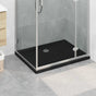 Shower Base Tray with Dots 90 x 70 x 4 cm ABS Black