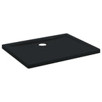 Shower Base Tray with Dots 90 x 70 x 4 cm ABS Black