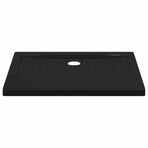 Shower Base Tray with Dots 90 x 70 x 4 cm ABS Black