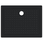 Shower Base Tray with Dots 90 x 70 x 4 cm ABS Black