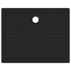 Shower Base Tray with Dots 100 x 80 x 4 cm ABS Black