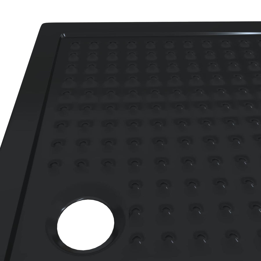 Shower Base Tray with Dots 120 x 80 x 4 cm ABS Black