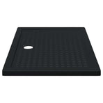 Shower Base Tray with Dots 120 x 80 x 4 cm ABS Black