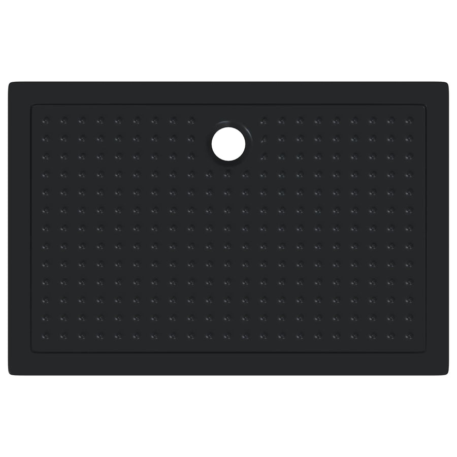 Shower Base Tray with Dots 120 x 80 x 4 cm ABS Black
