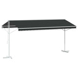 Free Standing Awning Anthracite 5 x 3 m Polyester - Front View