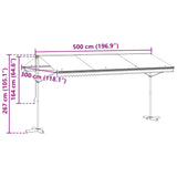 Free Standing Awning Anthracite 5 x 3 m Polyester - Extra Image