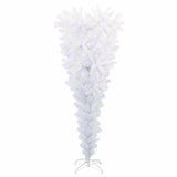 Artificial Christmas Tree with Stand White 150 cm PVC and Steel - Side View